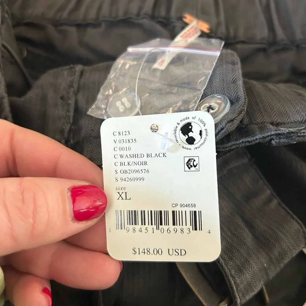 Free People Charcoal Gray Pants with Belt - Picture 3 of 4
